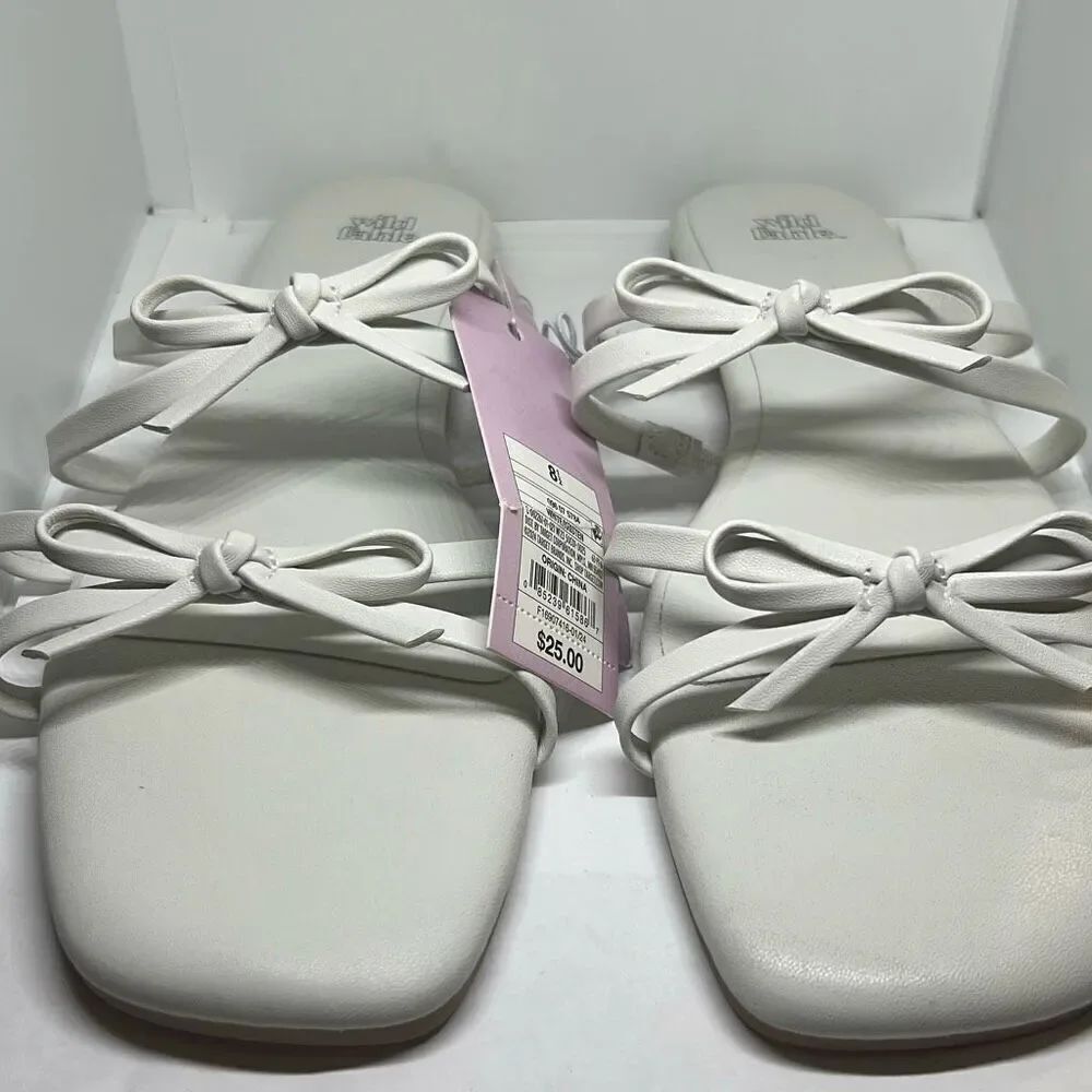 Wild Fable Bow Faux Leather Sandals for Women Size 8.5
